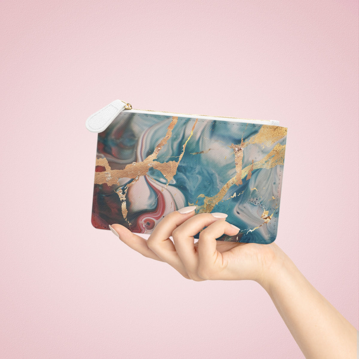Mystic Gold Foil Watercolor Clutch (Mini)