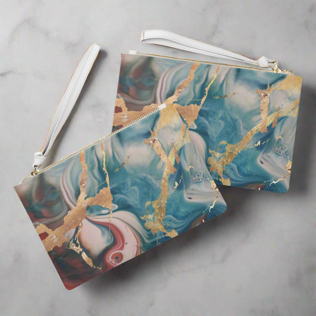 Mystic Gold Foil Watercolor Clutch (Original)