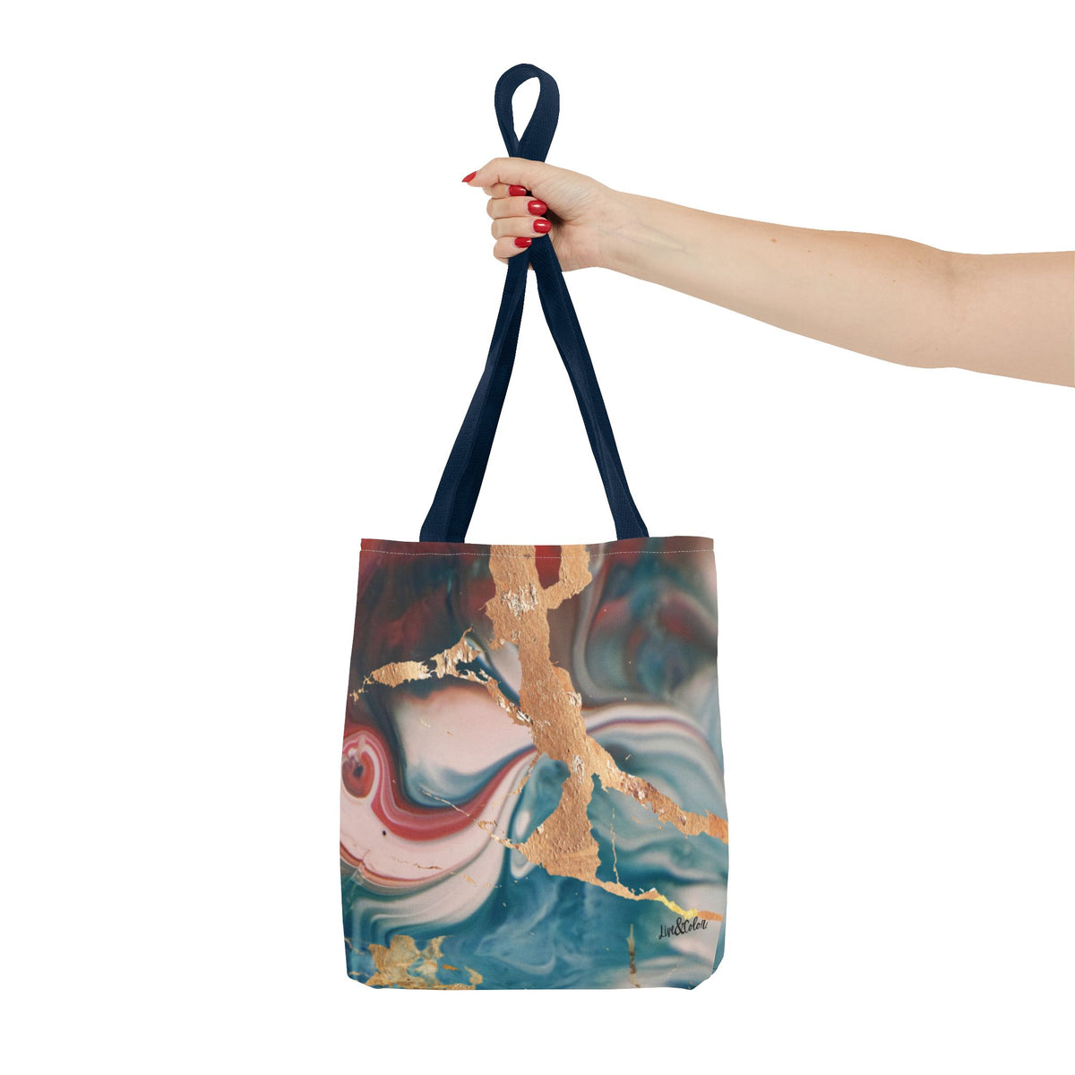 Mystic Gold Foil Watercolor Tote Bag