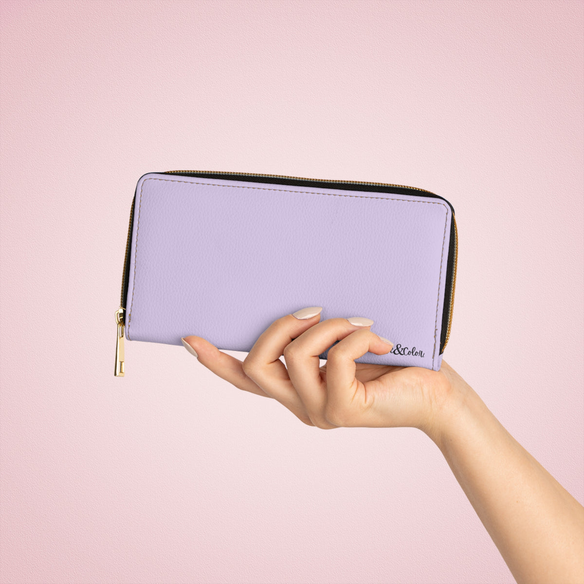 Lavender Purple Zipper Wallet