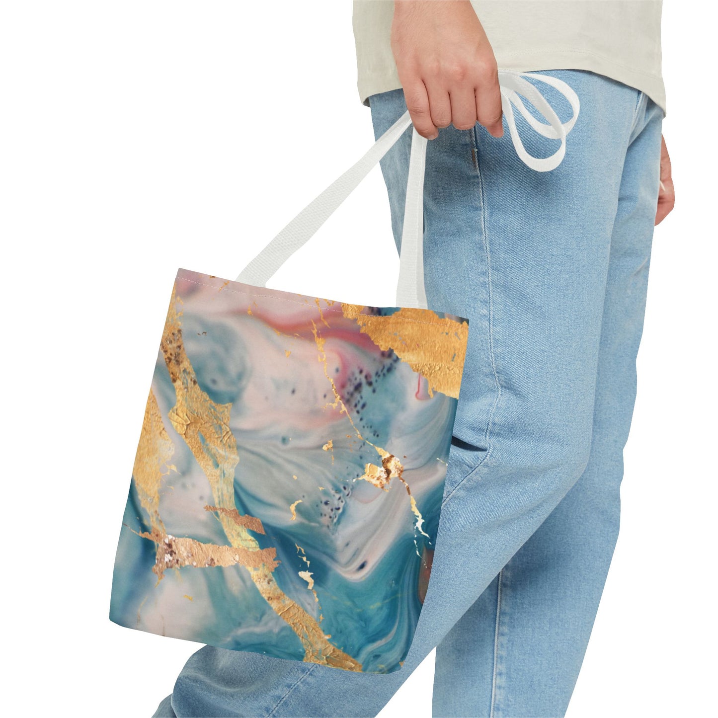 Mystic Gold Foil Watercolor Tote Bag