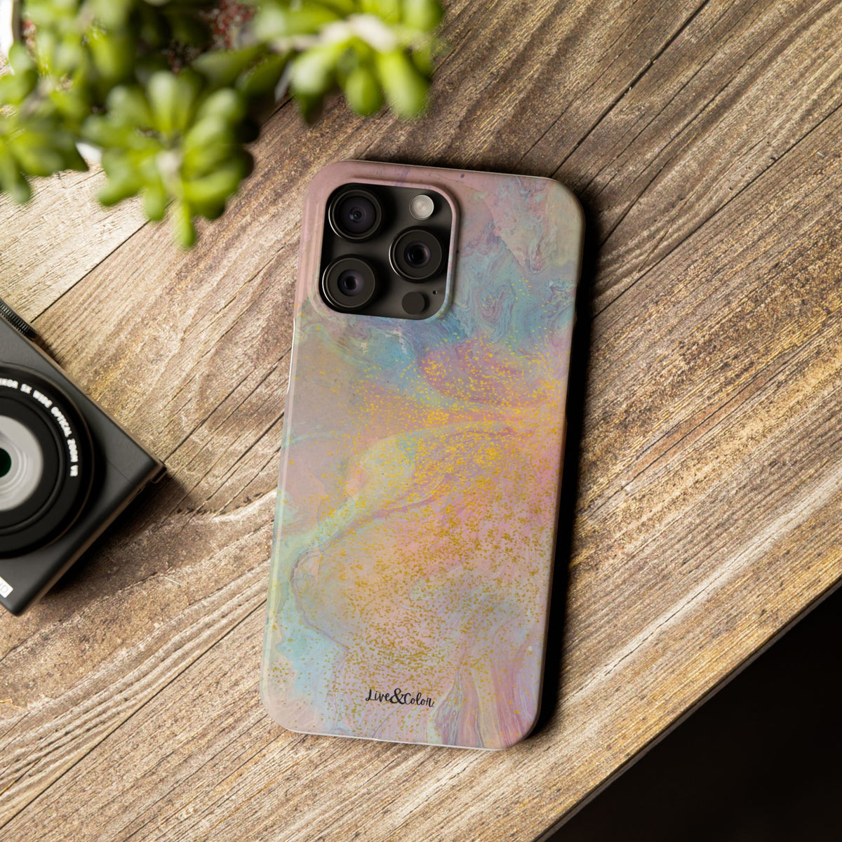 Pastel Abstract Watercolor Slim Phone Case