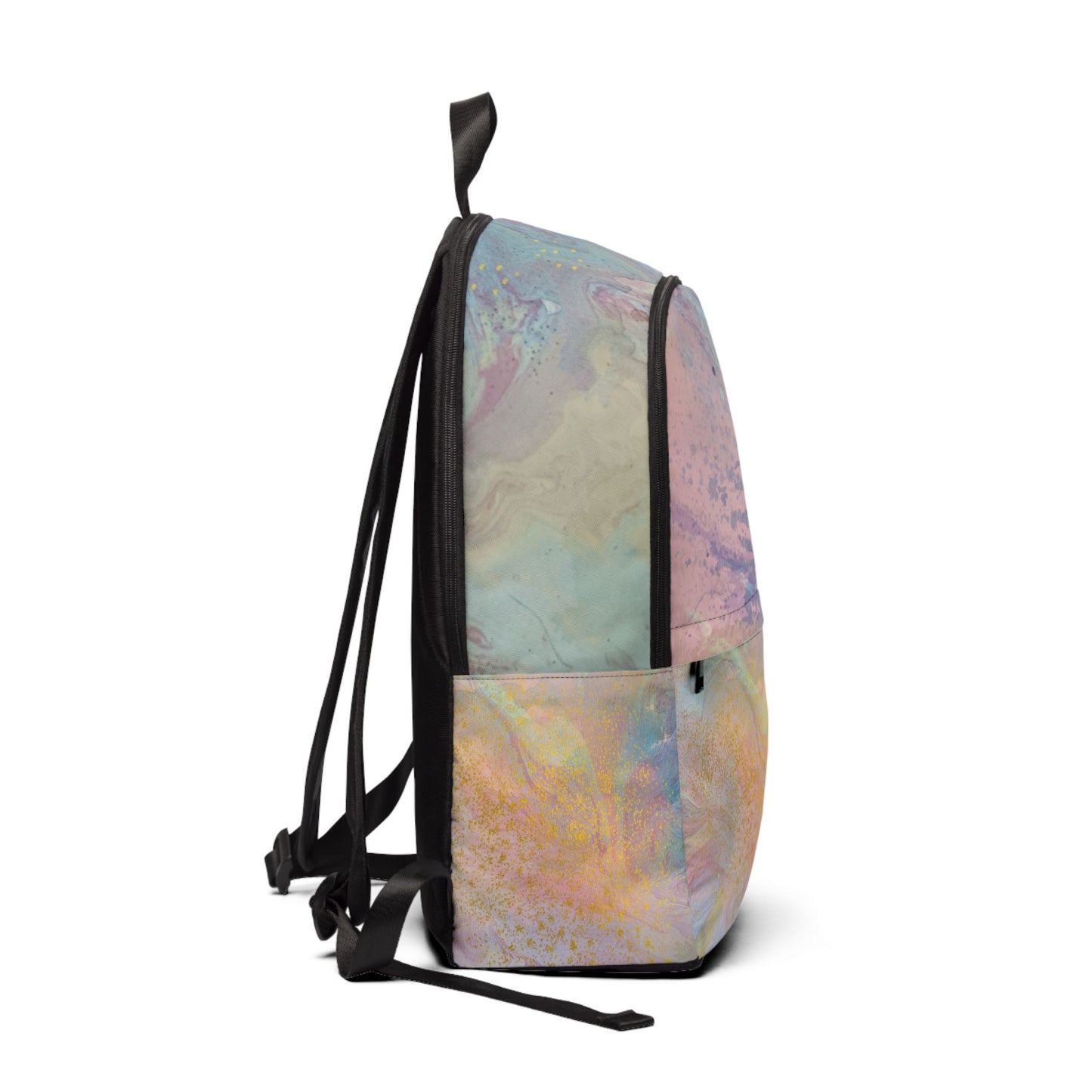 Pastel Rainbow & Gold Watercolor Backpack