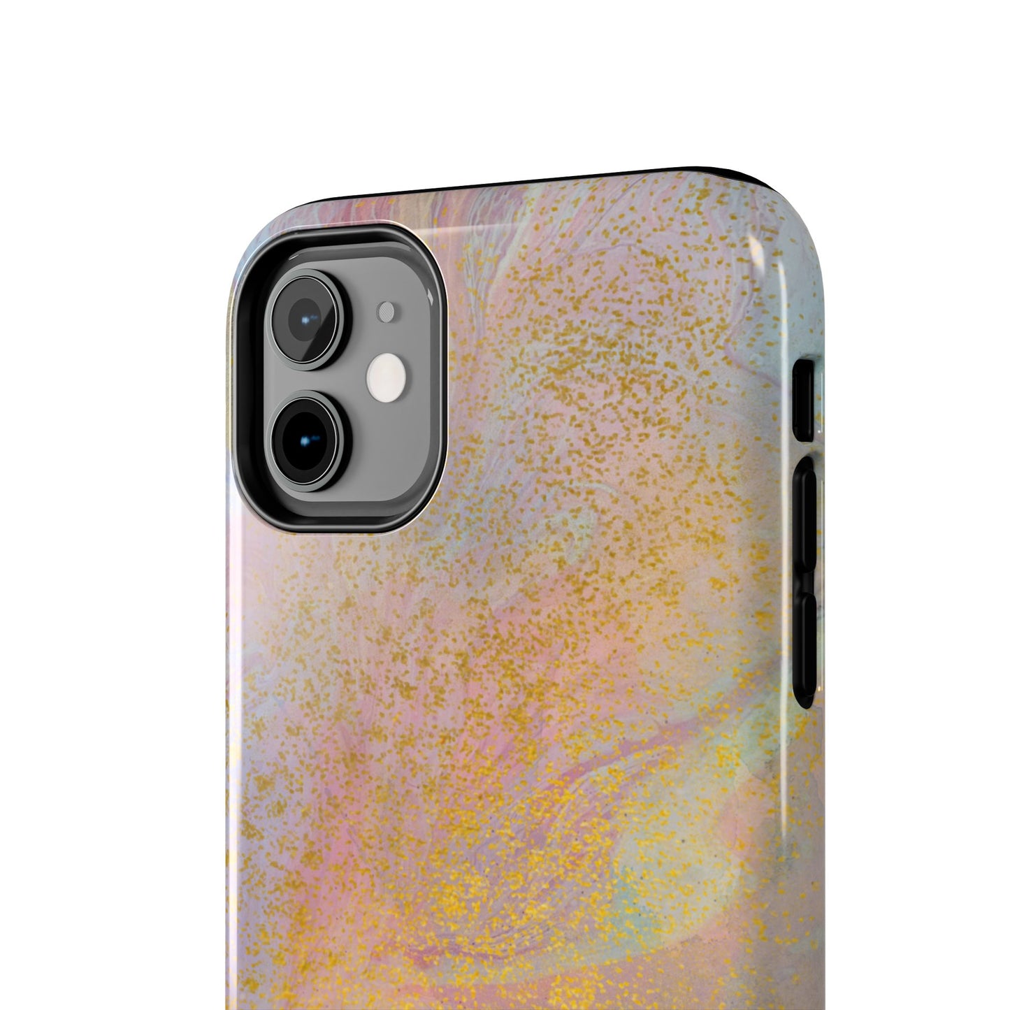 Phone Case - Pastel Rainbow & Gold Watercolor Design