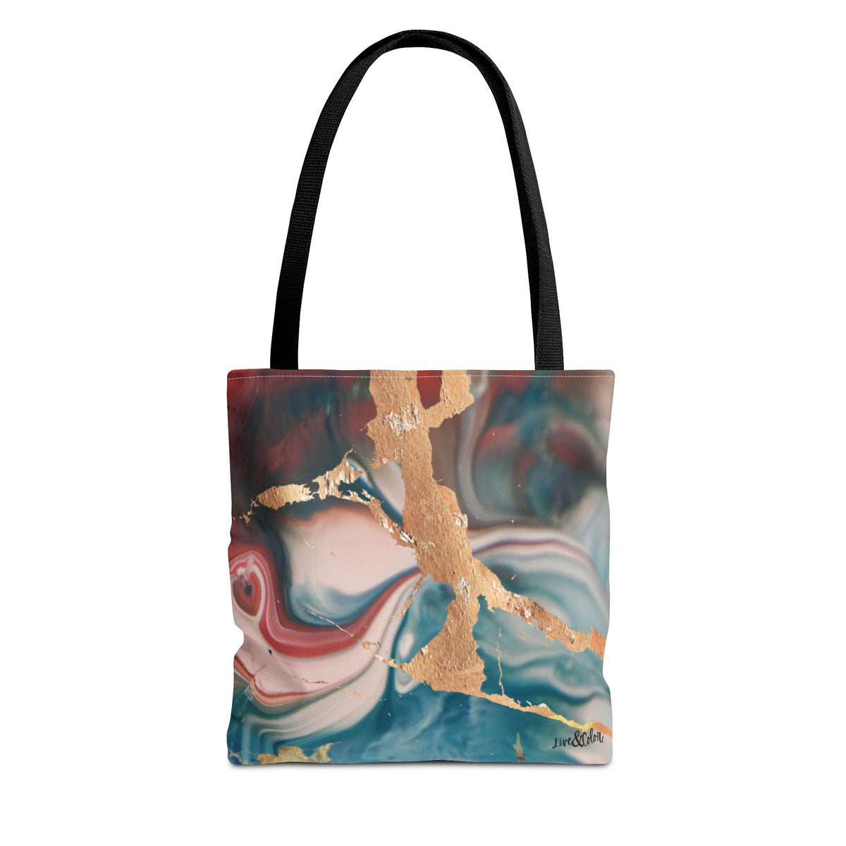 Mystic Gold Foil Watercolor Tote Bag