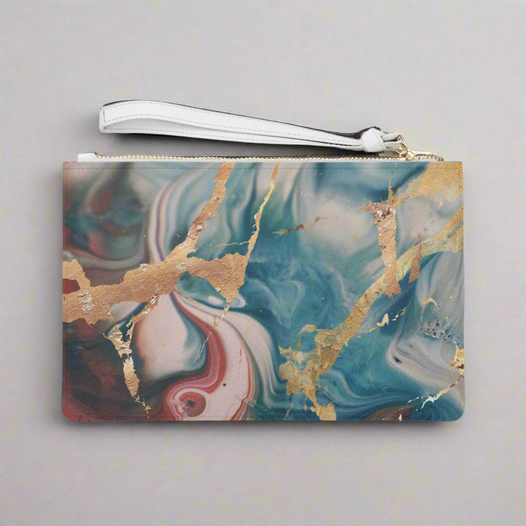 Mystic Gold Foil Watercolor Clutch (Original)