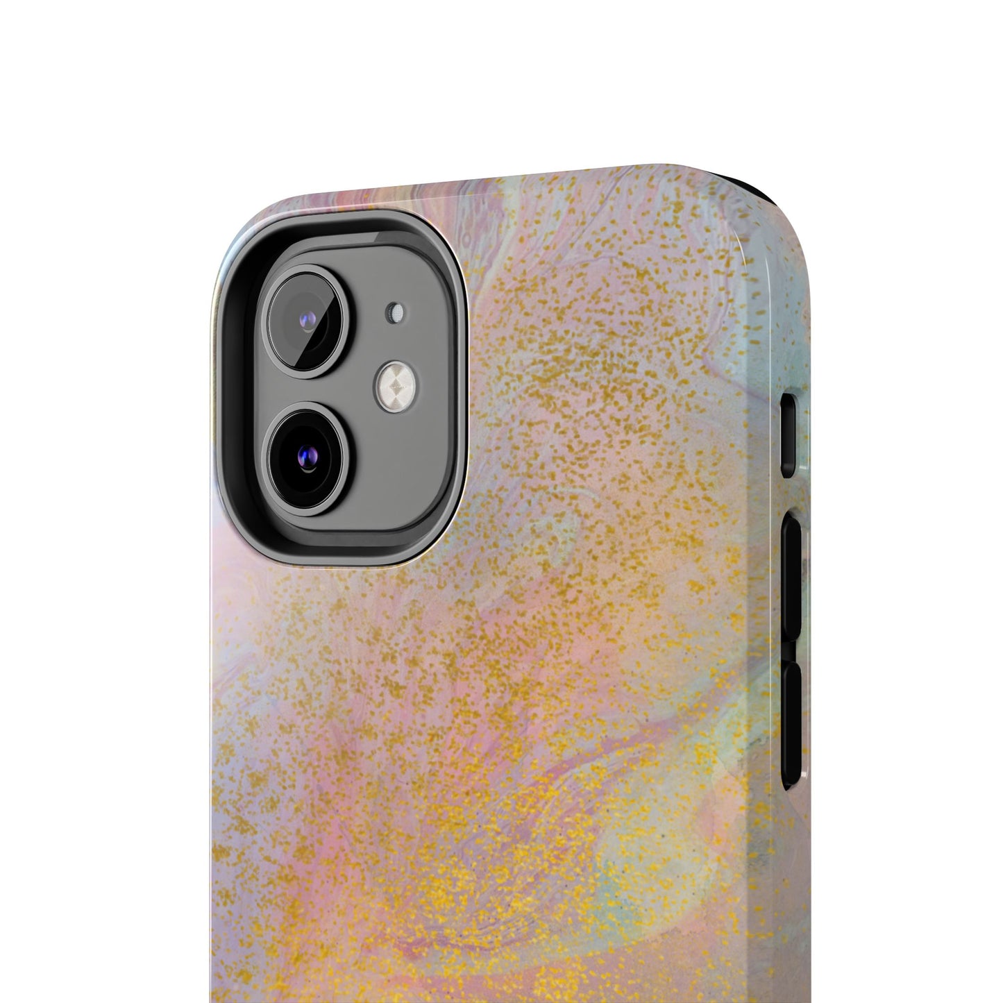 Phone Case - Pastel Rainbow & Gold Watercolor Design