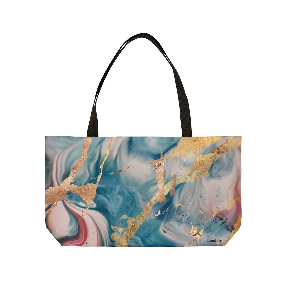 Mystic Gold Foil Weekender Tote Bag