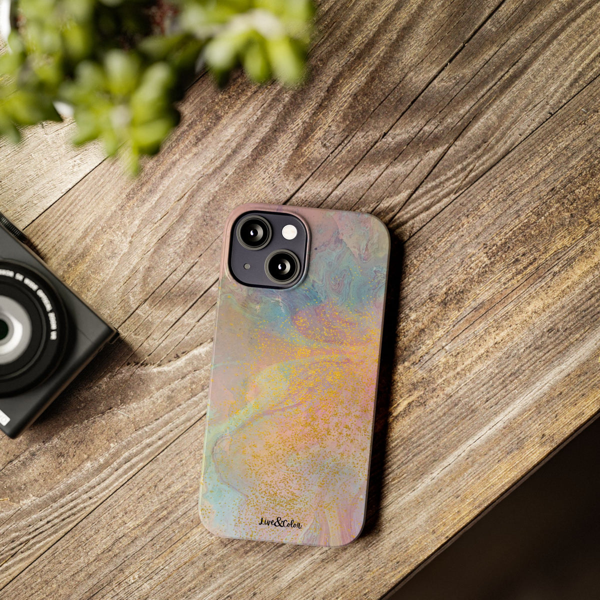 Pastel Abstract Watercolor Slim Phone Case