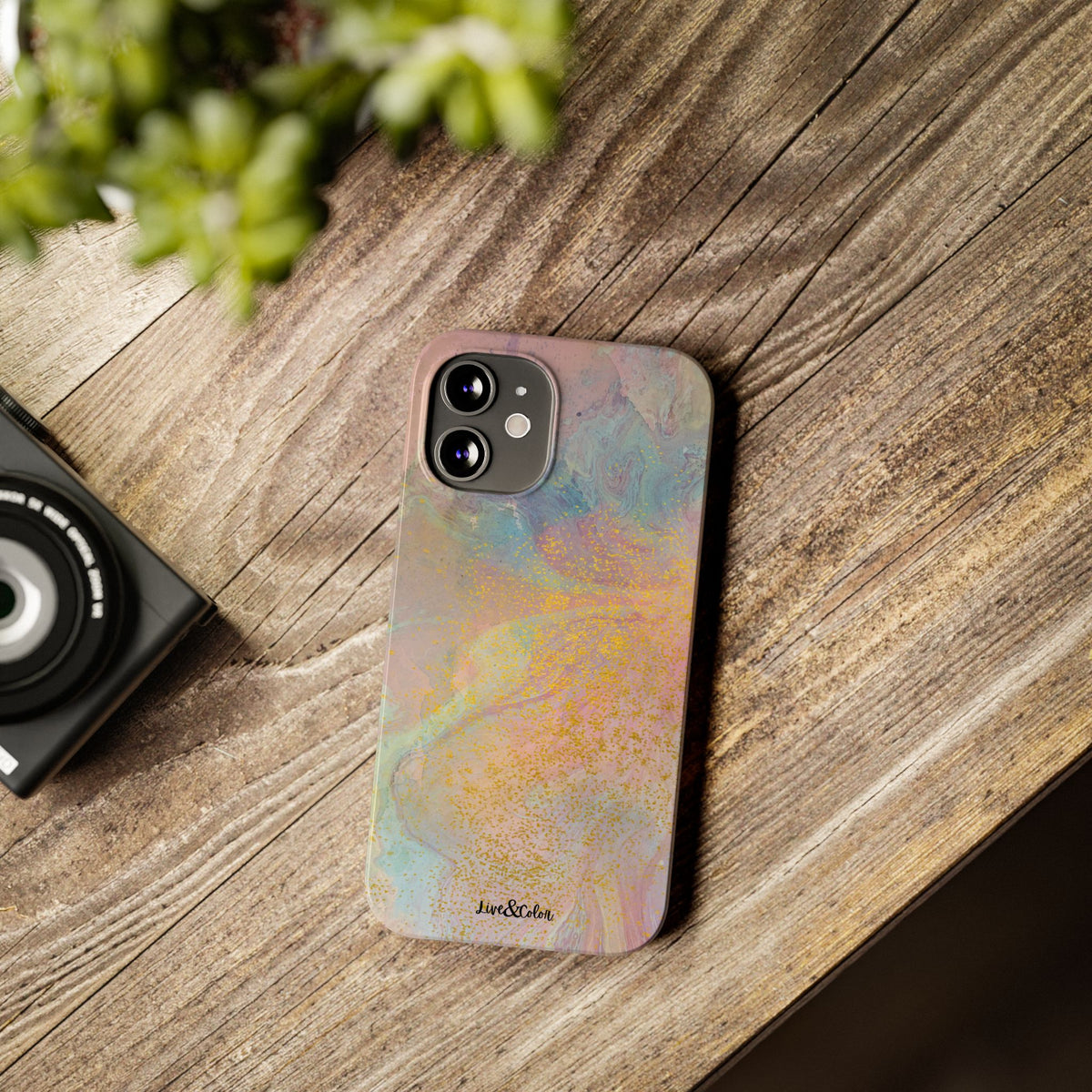 Pastel Abstract Watercolor Slim Phone Case