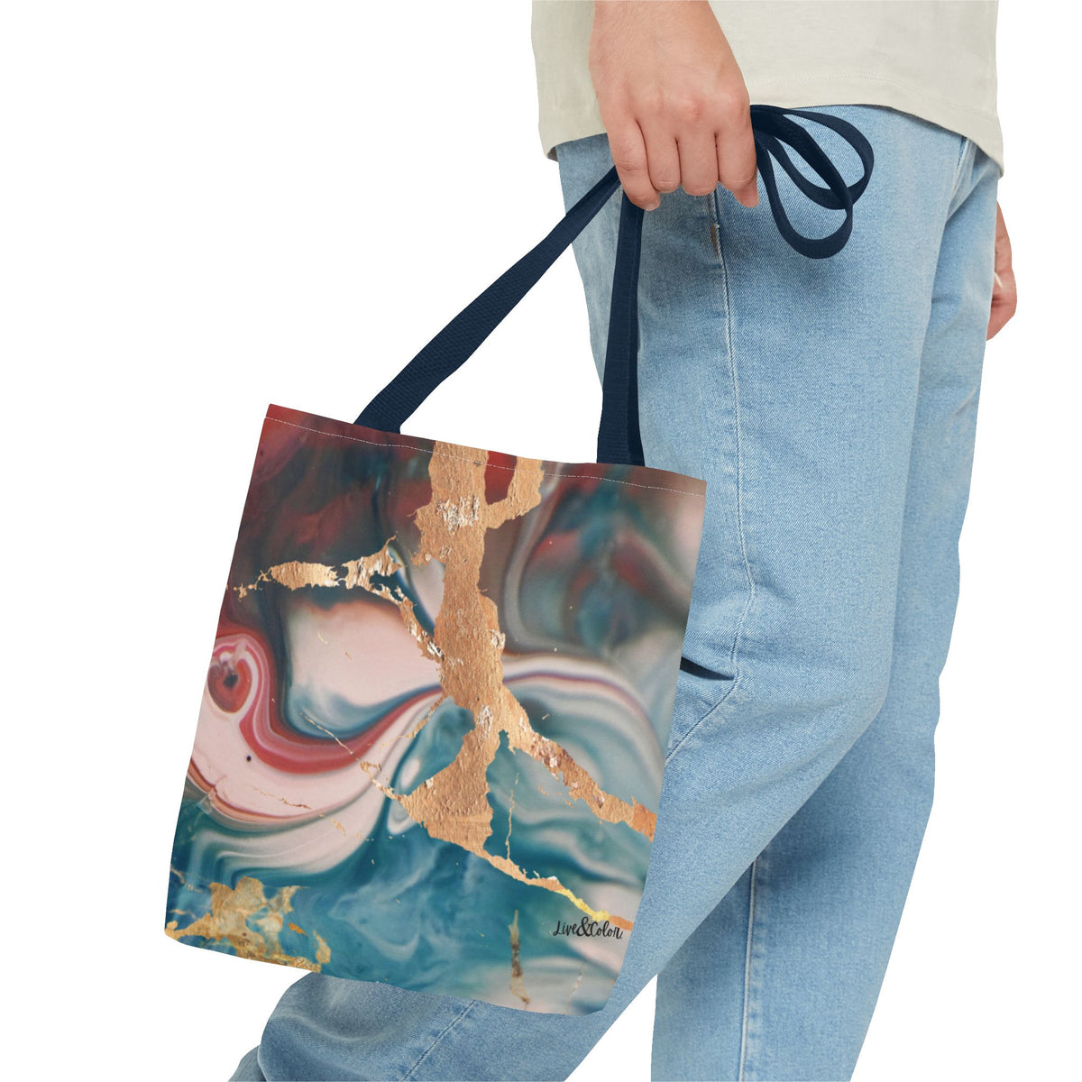 Mystic Gold Foil Watercolor Tote Bag