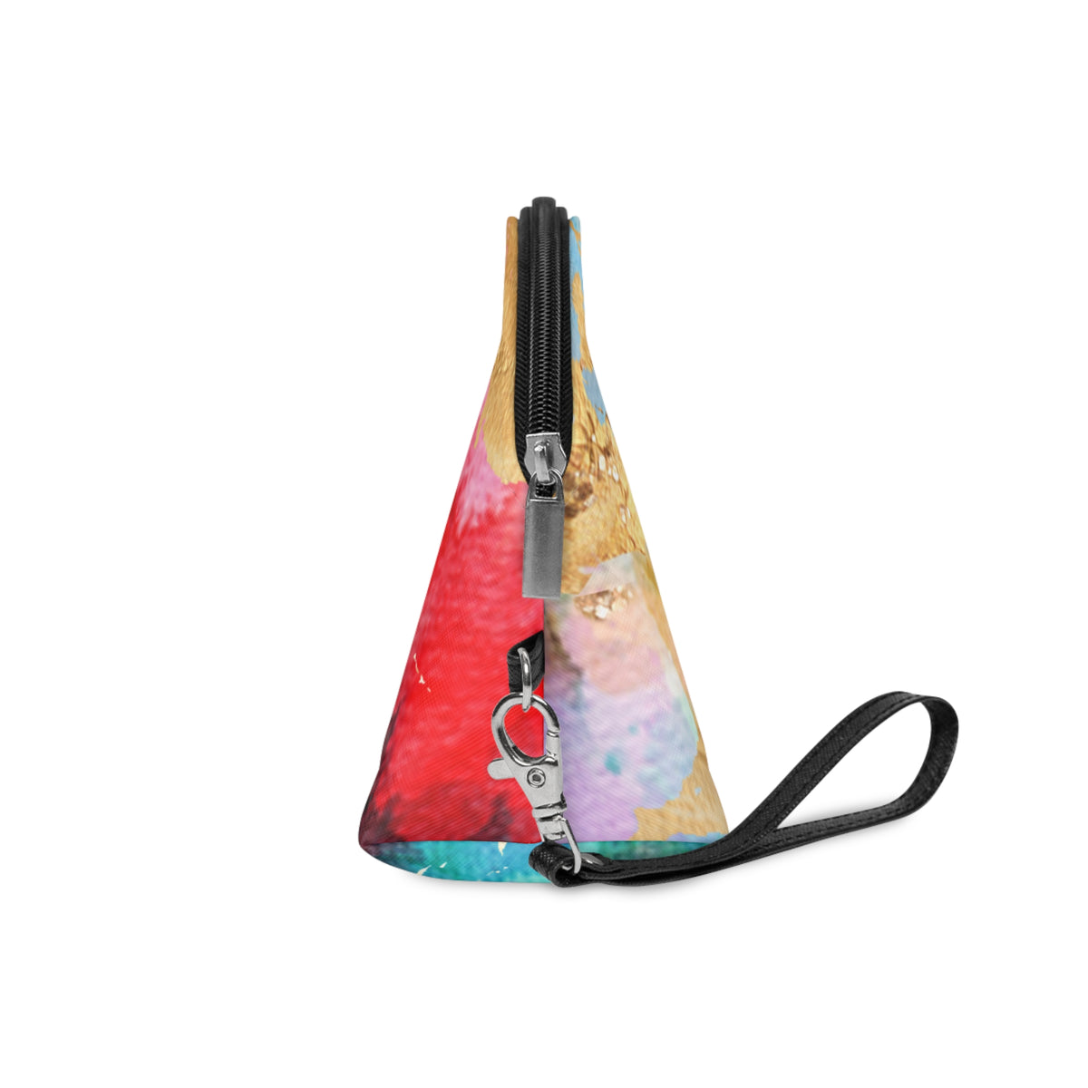 Watercolor & Gold Makeup Bag