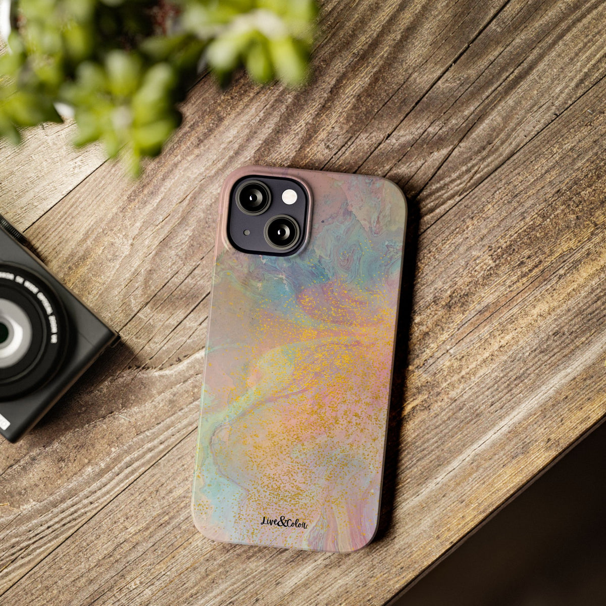 Pastel Abstract Watercolor Slim Phone Case