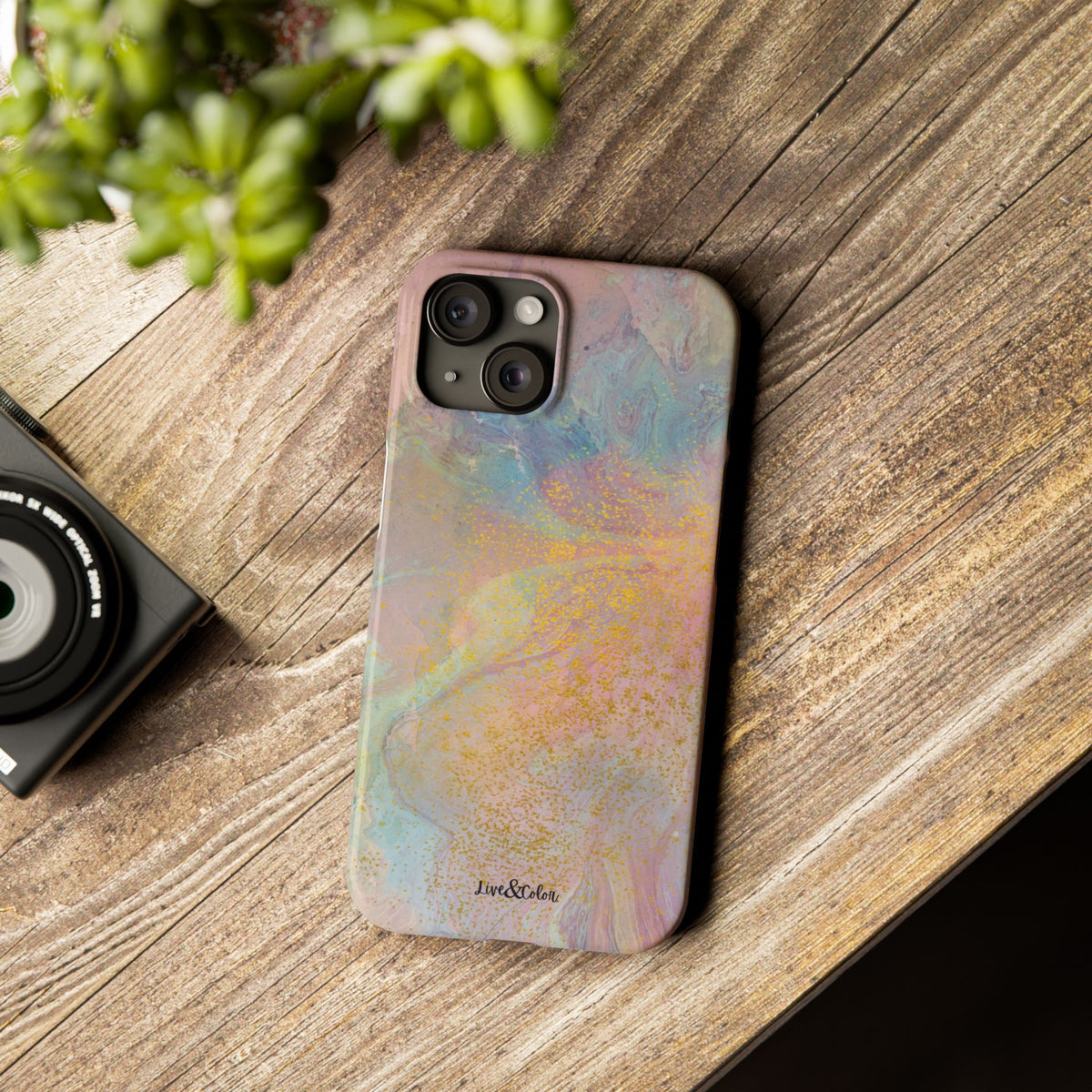 Pastel Abstract Watercolor Slim Phone Case