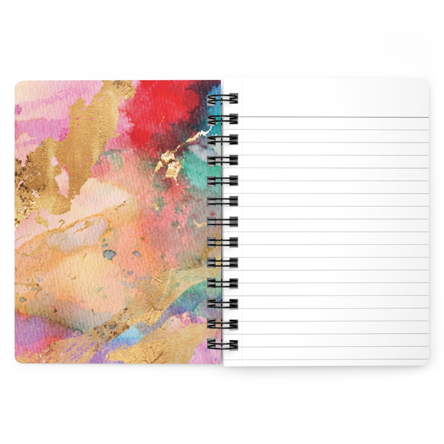 Watercolor & Gold Foil Spiral Bound Journal