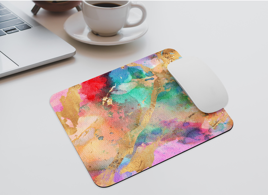 Watercolor & Gold Foil Mouse pad