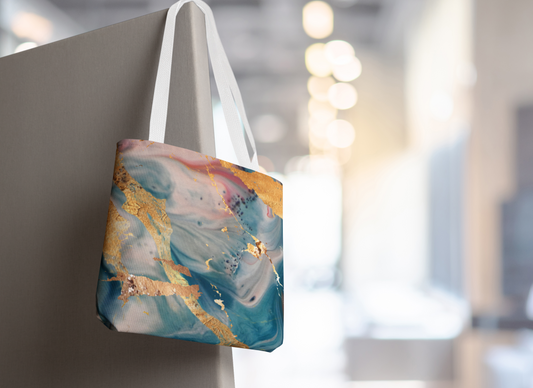 Mystic Gold Foil Watercolor Tote Bag