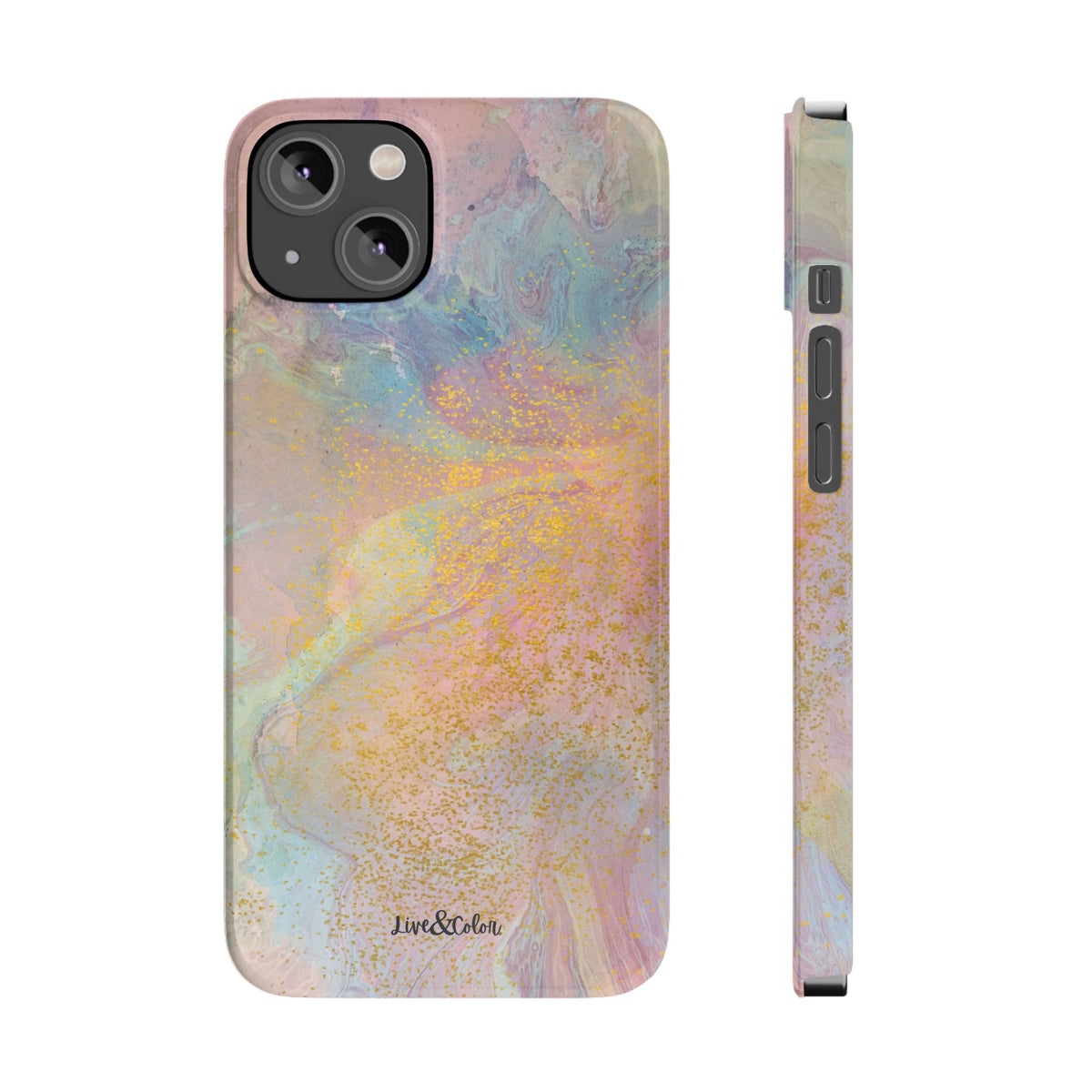 Pastel Abstract Watercolor Slim Phone Case