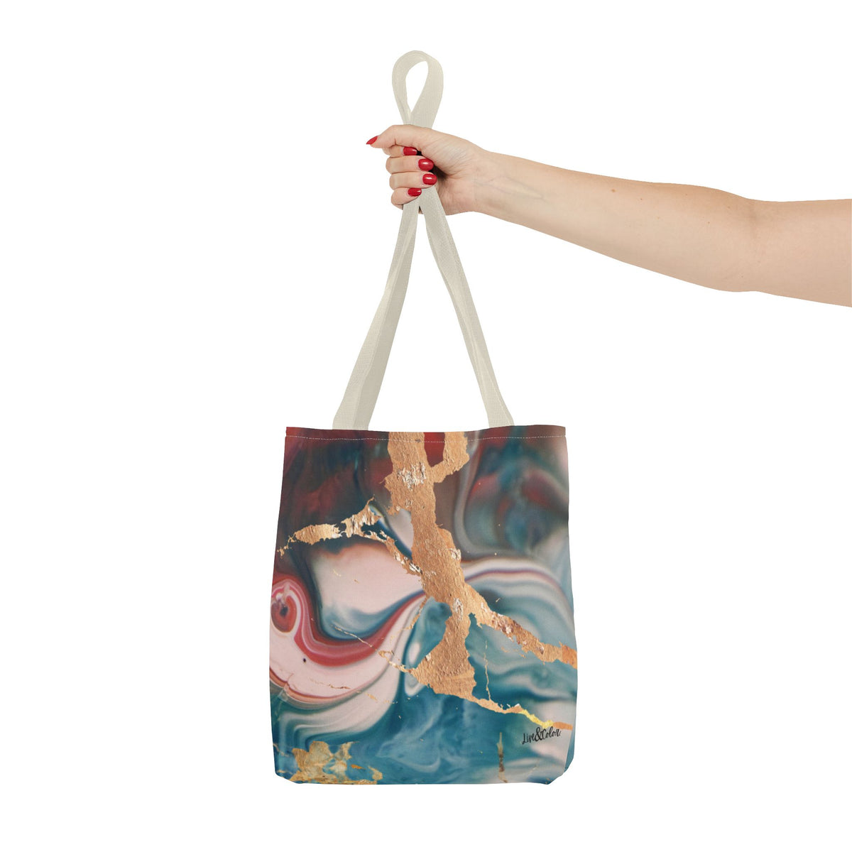 Mystic Gold Foil Watercolor Tote Bag