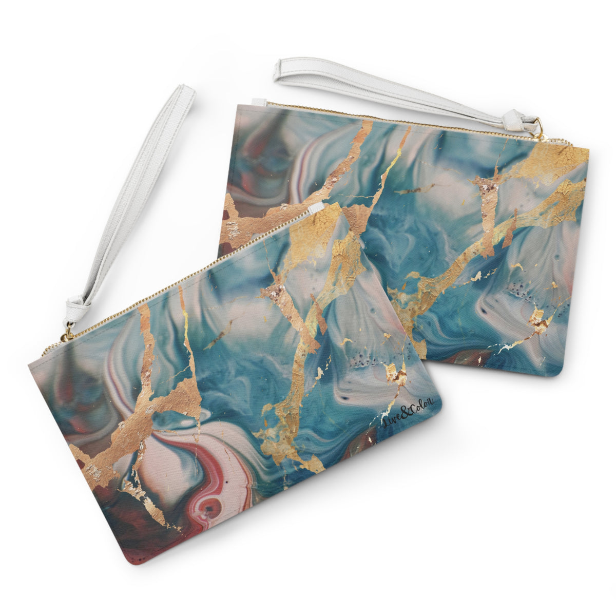 Mystic Gold Foil Watercolor Clutch (Original)