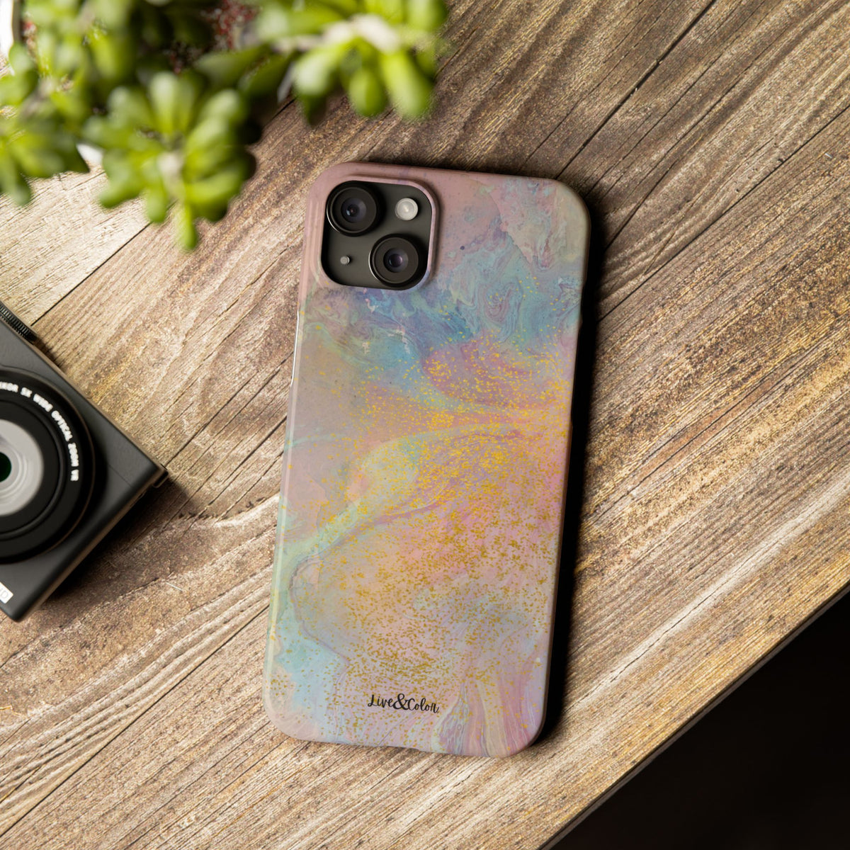 Pastel Abstract Watercolor Slim Phone Case