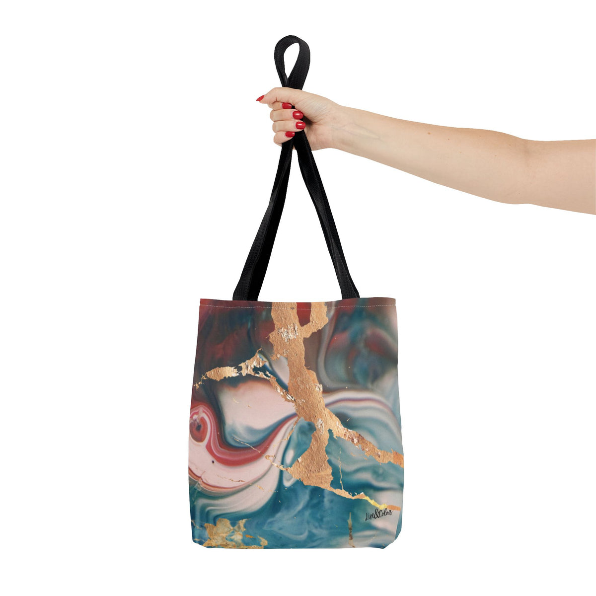 Mystic Gold Foil Watercolor Tote Bag