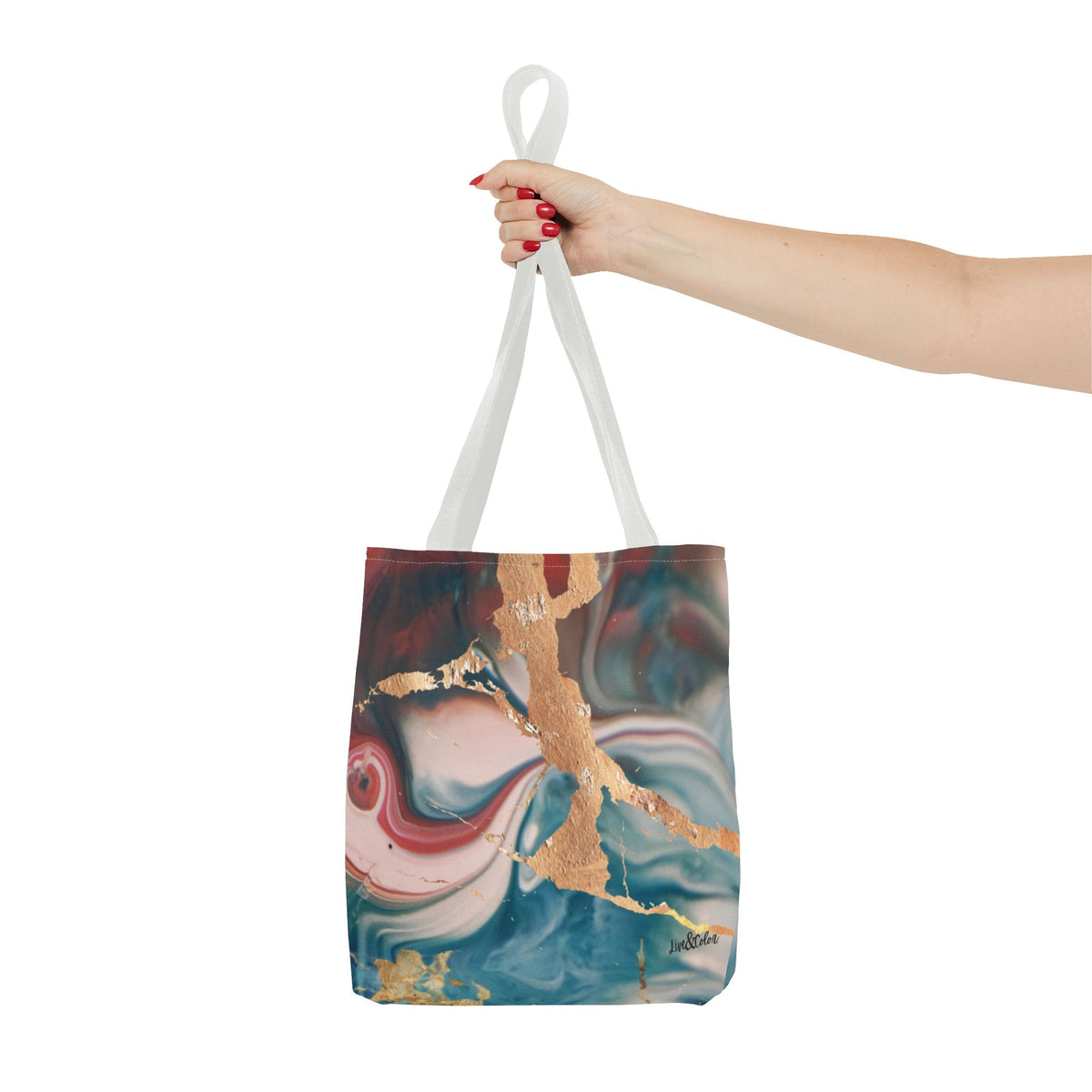 Mystic Gold Foil Watercolor Tote Bag