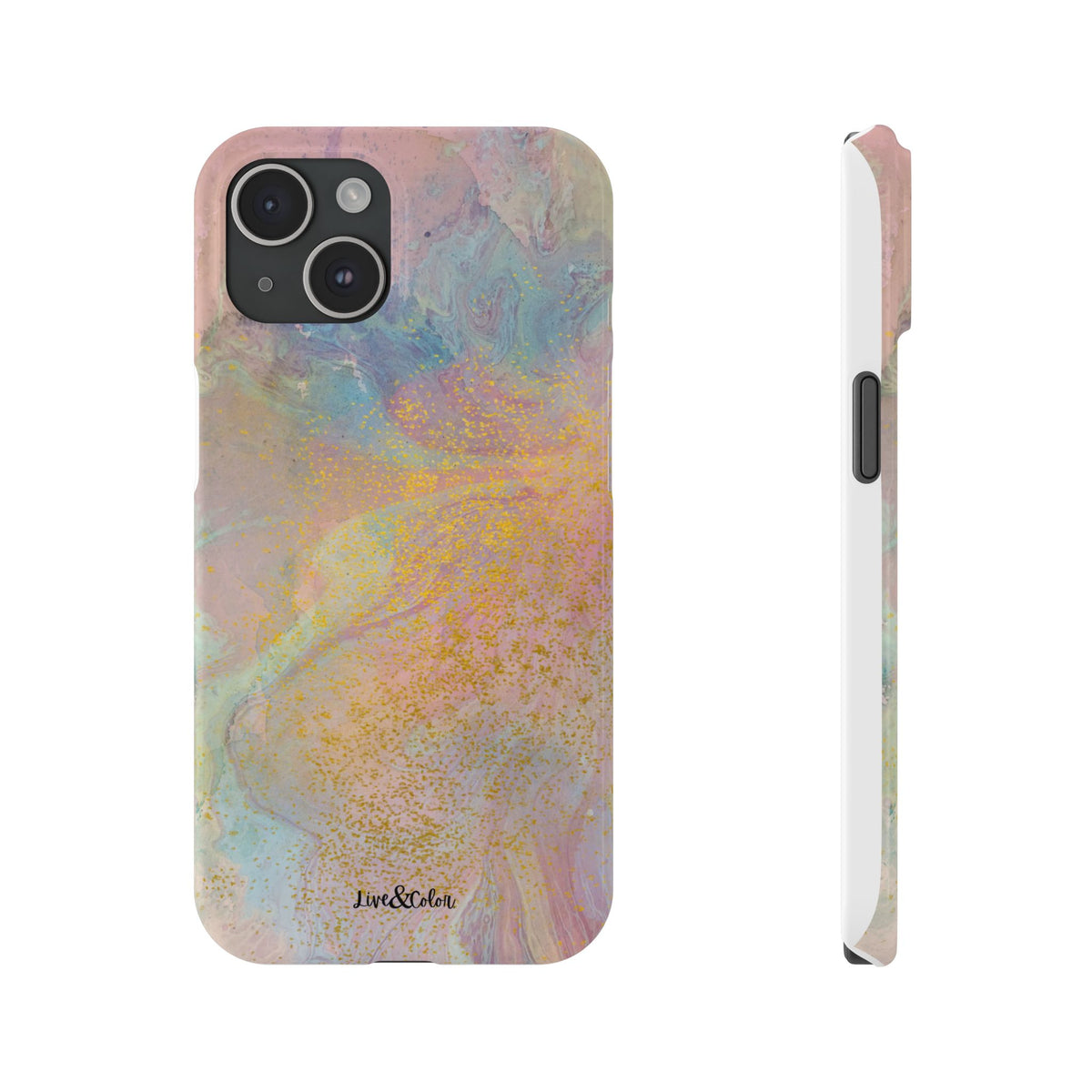 Pastel Abstract Watercolor Slim Phone Case