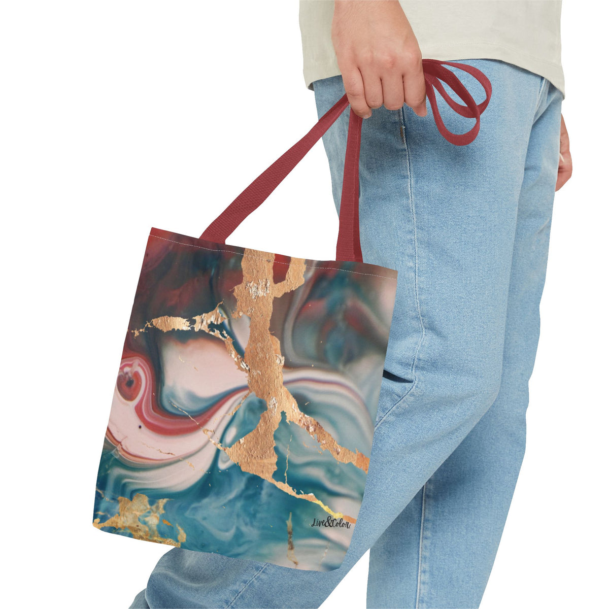 Mystic Gold Foil Watercolor Tote Bag