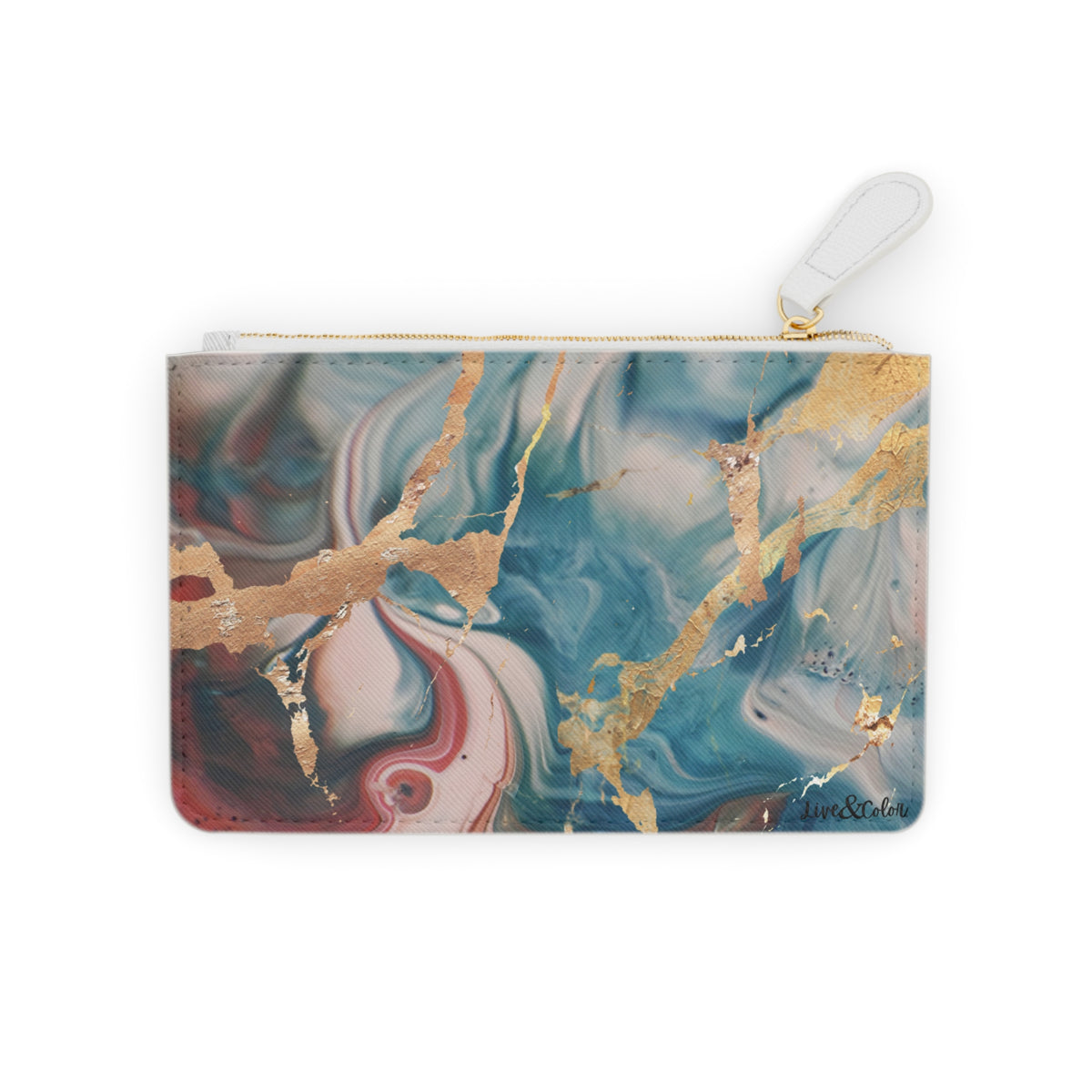 Mystic Gold Foil Watercolor Clutch (Mini)