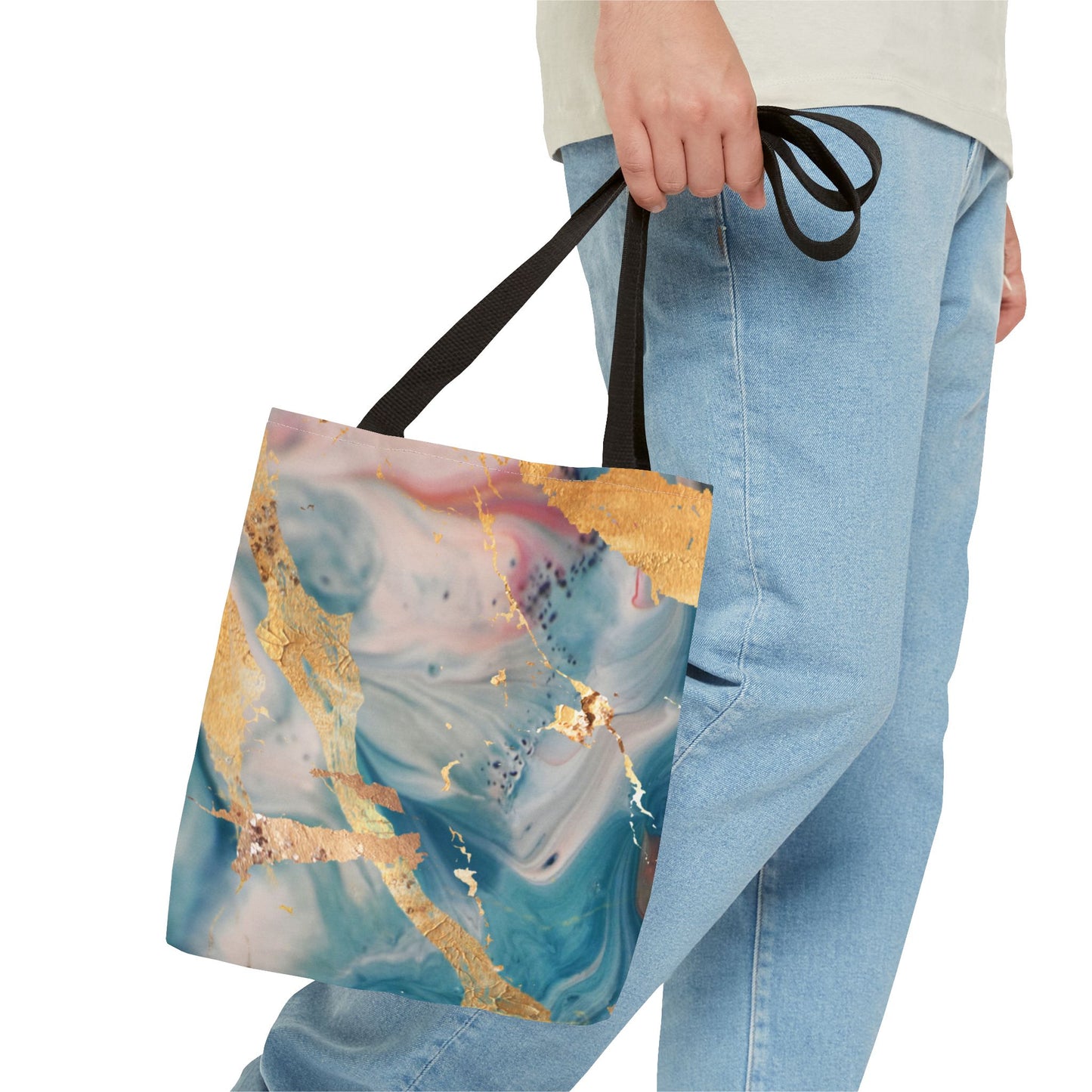 Mystic Gold Foil Watercolor Tote Bag