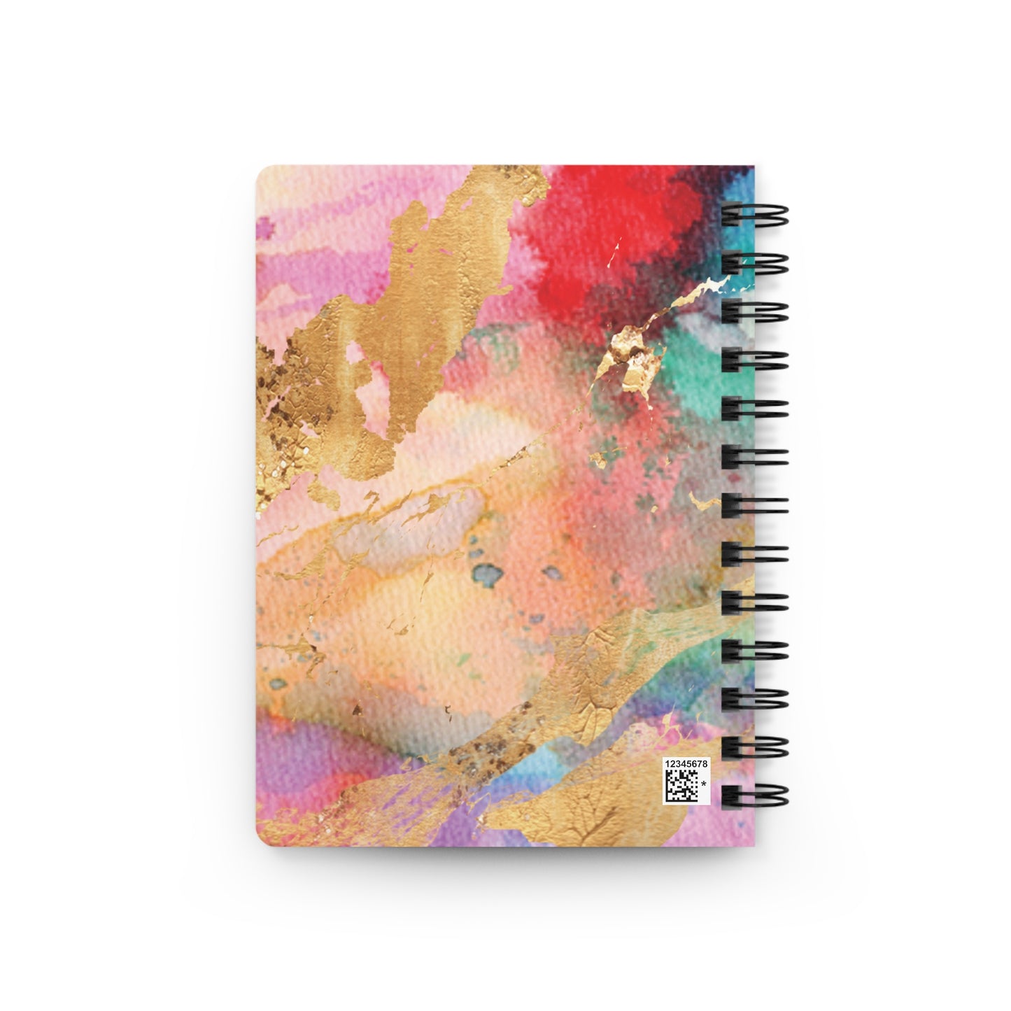 Watercolor & Gold Foil Spiral Bound Journal