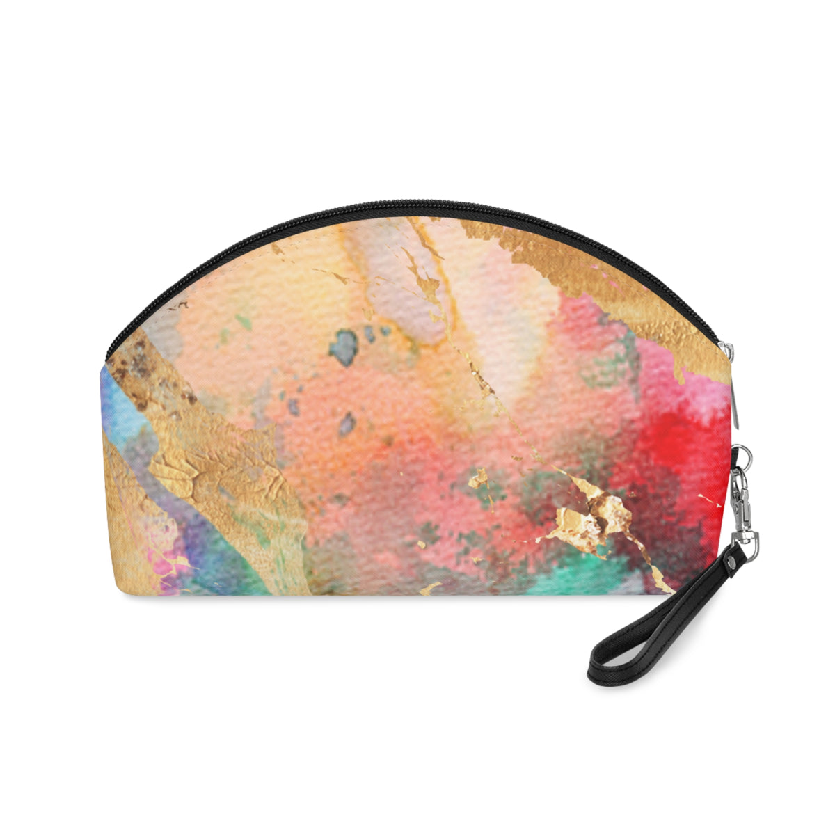 Watercolor & Gold Makeup Bag