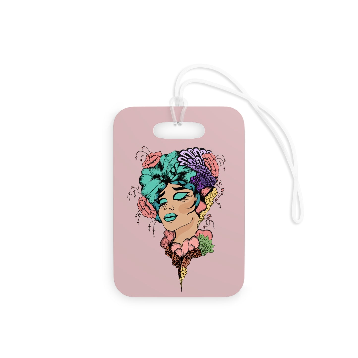 Luggage Tags - Large Pink Chic Travel Tag Customizable