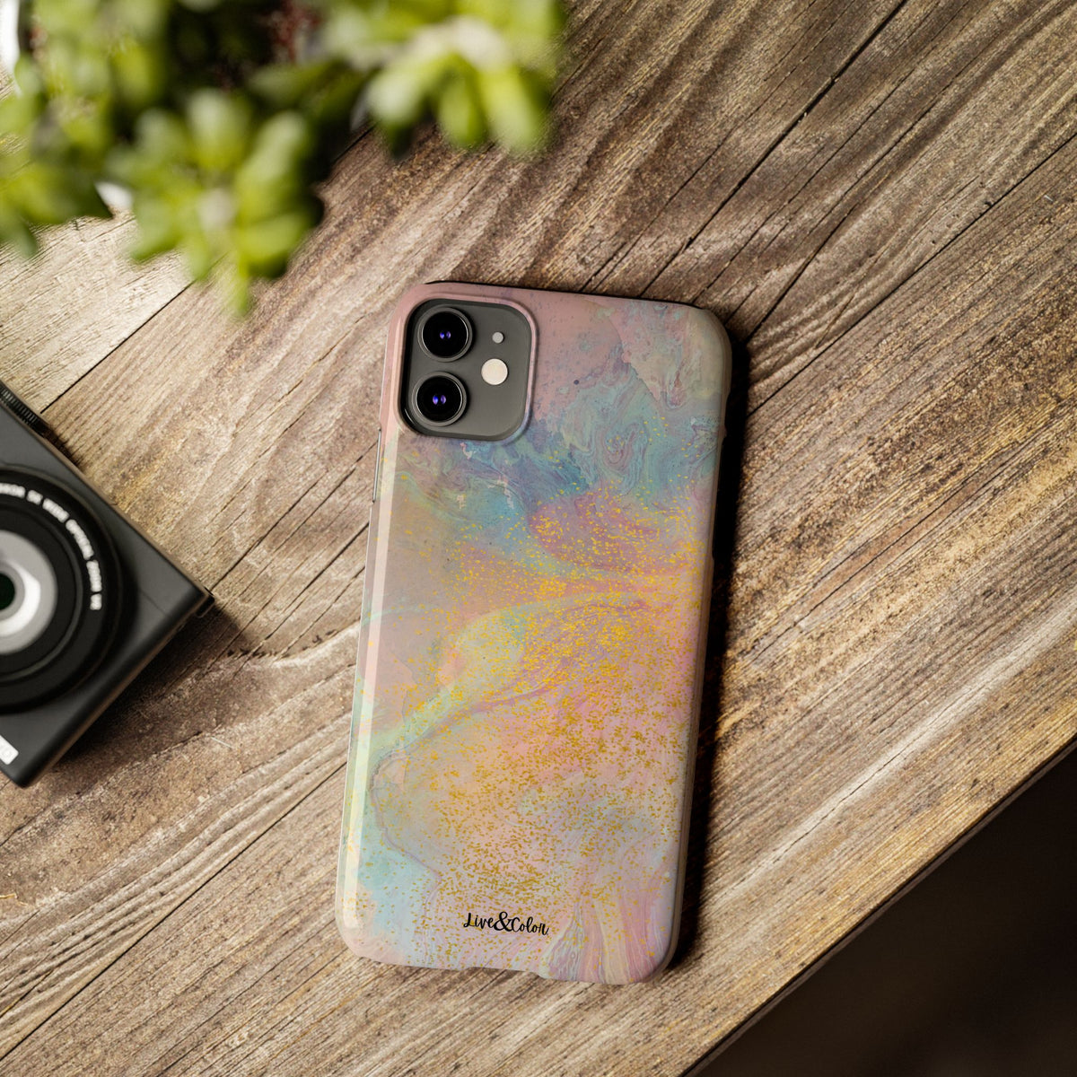 Pastel Abstract Watercolor Slim Phone Case