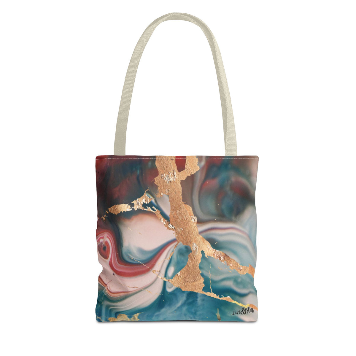 Mystic Gold Foil Watercolor Tote Bag