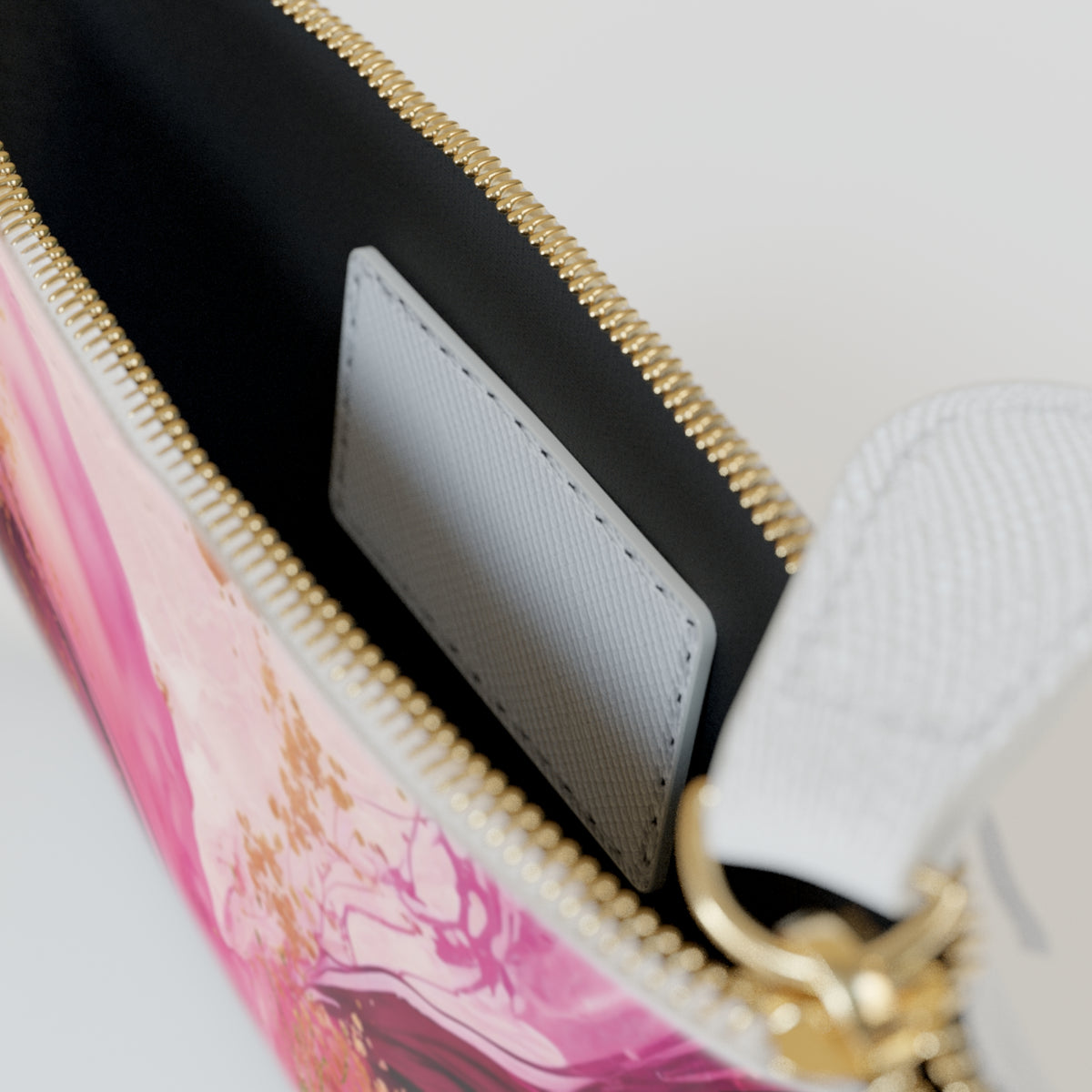 Pink Fuschia Magenta & Gold Clutch Bag (Mini)