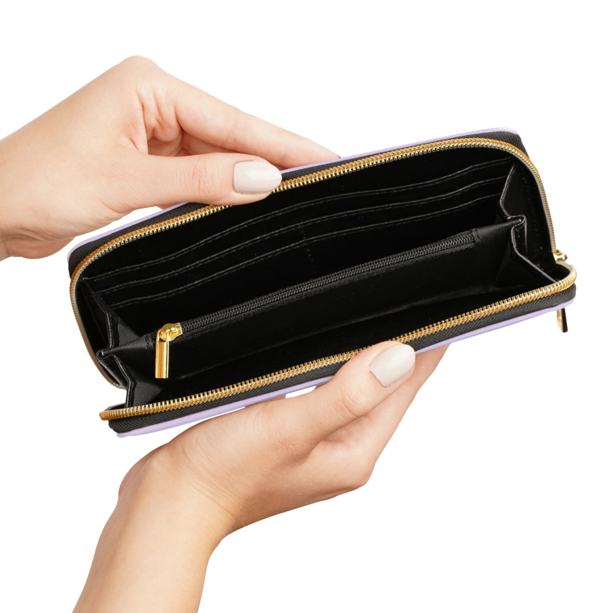 Lavender Purple Zipper Wallet