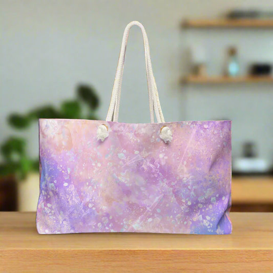 Violet Skies Pink and Purple Weekender Bag
