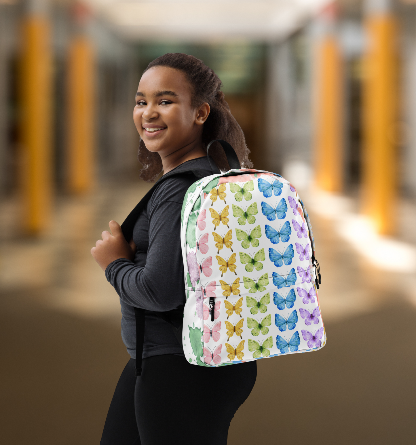 Rainbow Butterflies & Paint Splatters Backpack