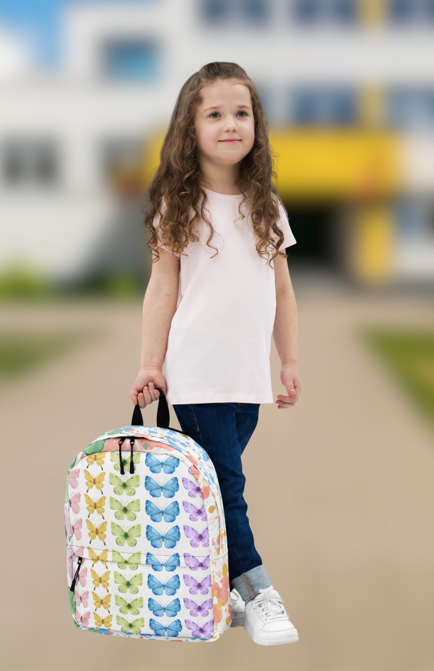 Rainbow Butterflies & Paint Splatters Backpack